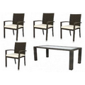 Zen Outdoor Dining Table w/ Chairs